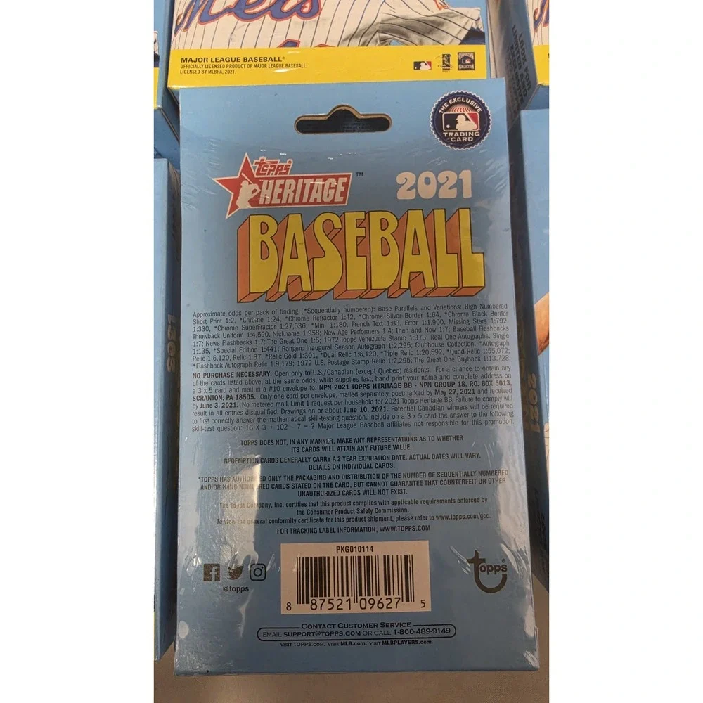 2021 Topps Heritage Baseball Hanger Box - Factory Sealed X10